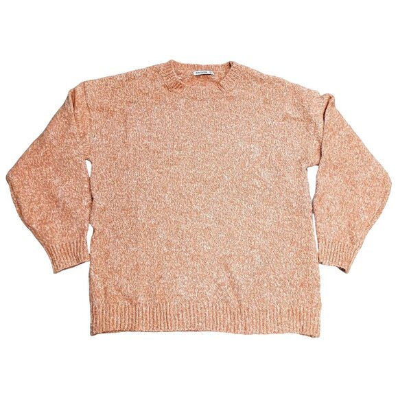 NWT, Pink Clover, Size L, Peach/Orange Color Knit Pullover Crewneck Sweater - Picture 5 of 11